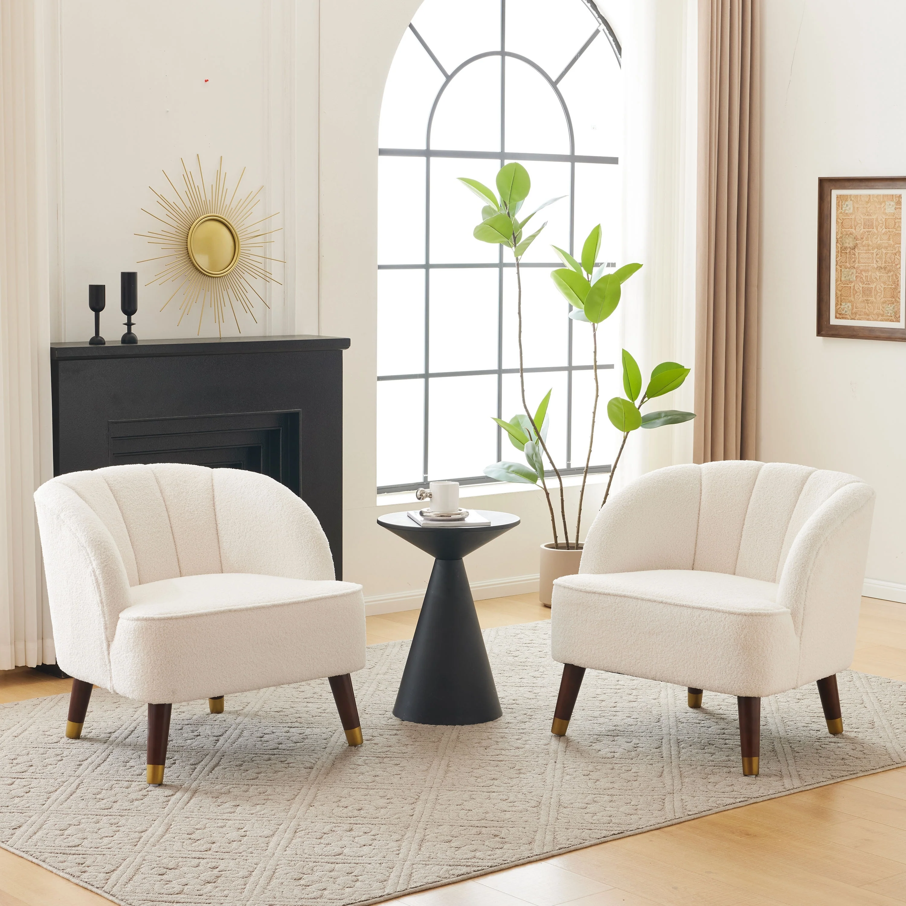Mokena Modern Upholstered Club Chair (Set of 2) by Christopher Knight Home