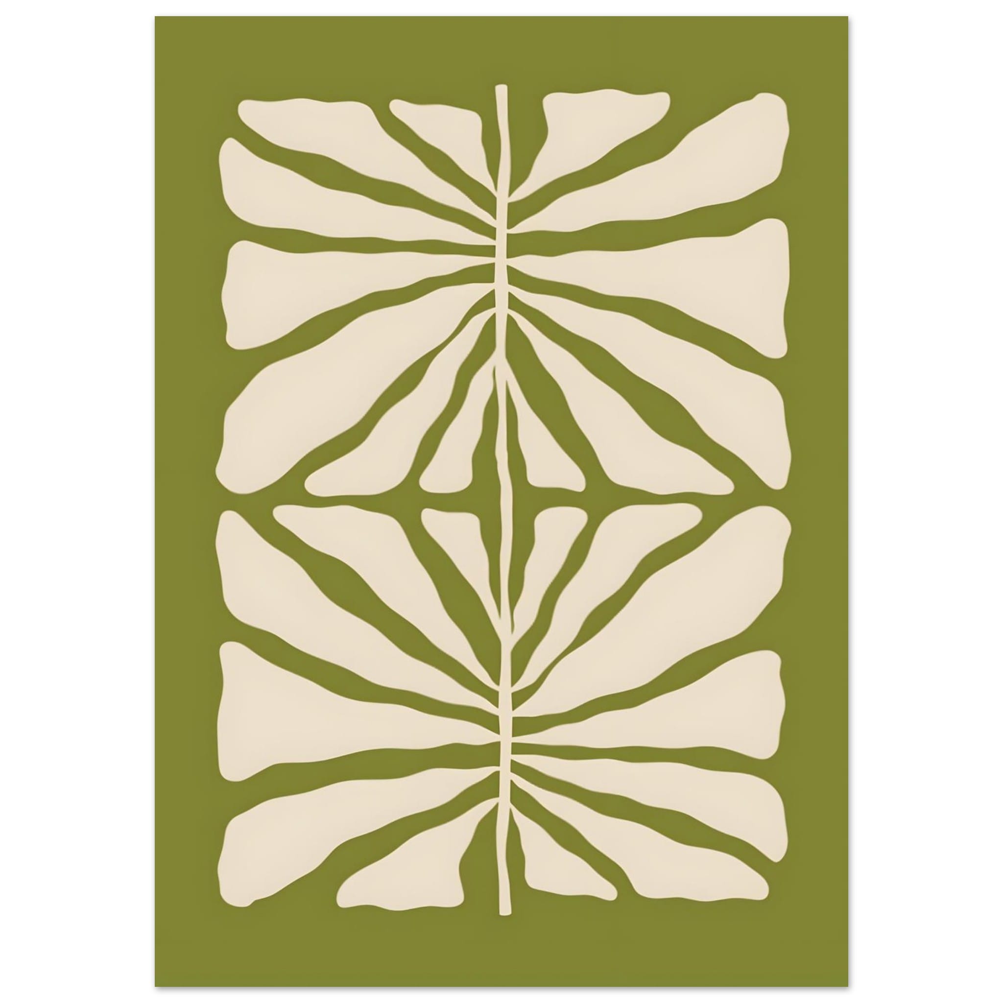 Artfulprints Poster Matisse - Green vibrant reef  - 50x70 cm - Groen
