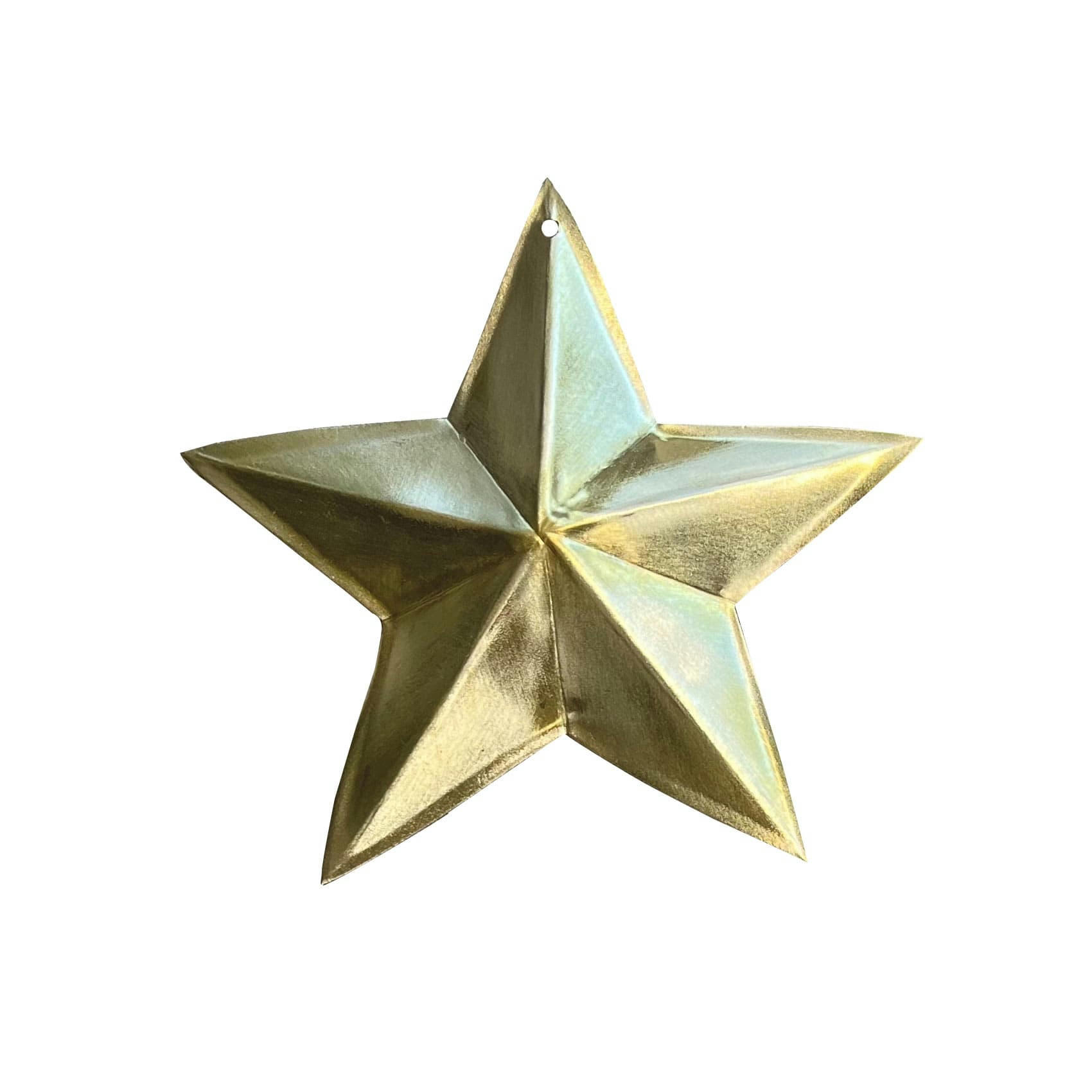 - Déco murale étoile laiton métal doré mat 5 cm