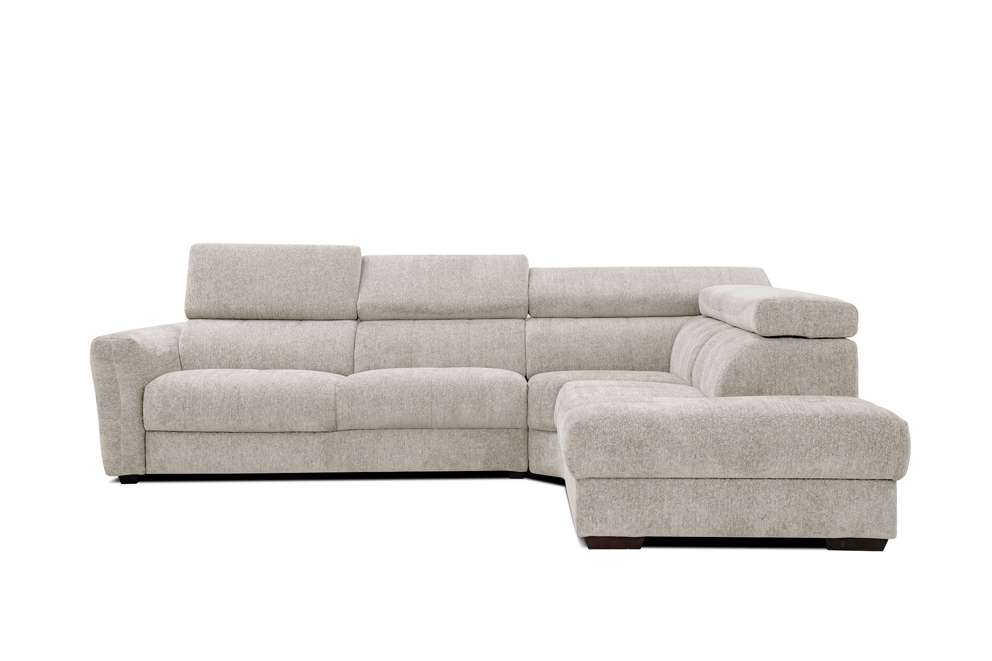 CALVERA Sofa narożna 5 osobowa prawa, ecru