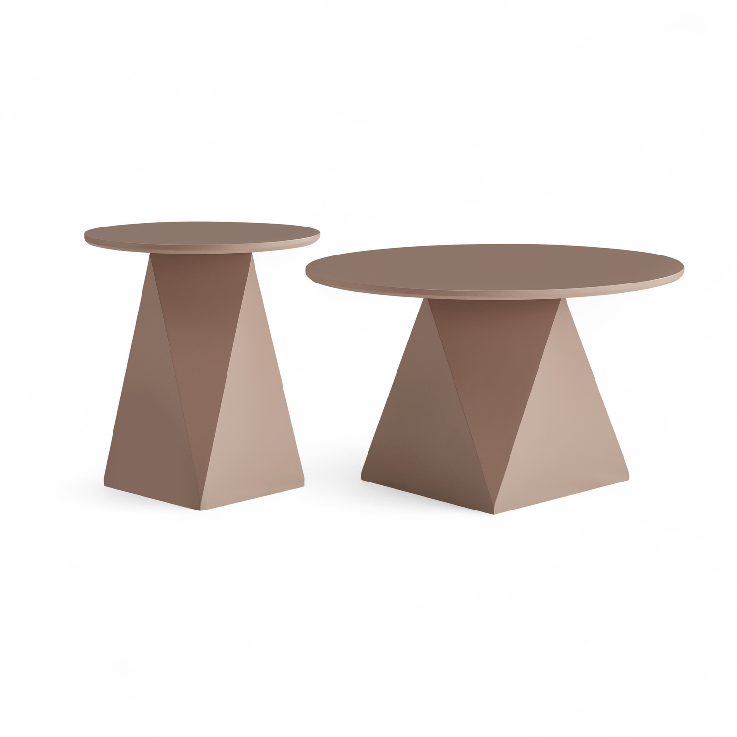Furnhouse salontafel set Aura - Mokkamousse - Ø 50/80 cm