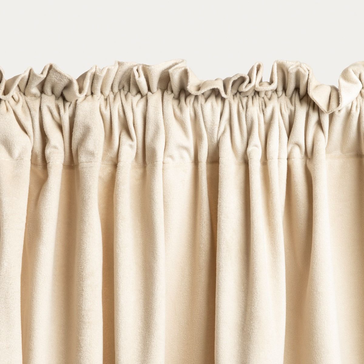 Zasłona PATTY welwetowa beżowa multitape 140x250 cm