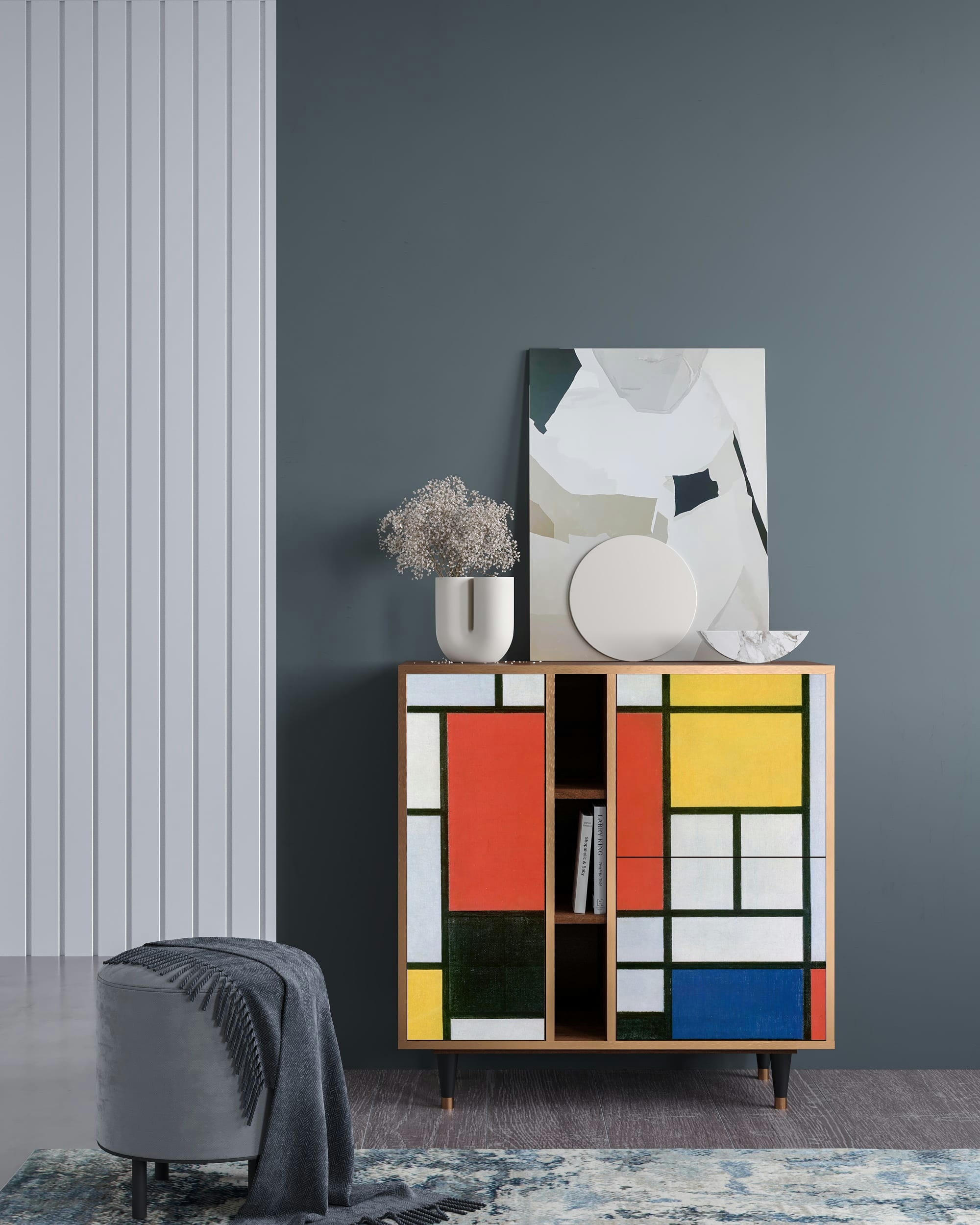 - Buffet  multicolore 3 portes L 94 cm