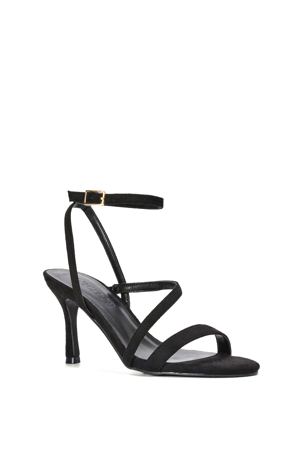 XY London Sherry' Barely There Stilettos Heel Sandals With Ankle Strap