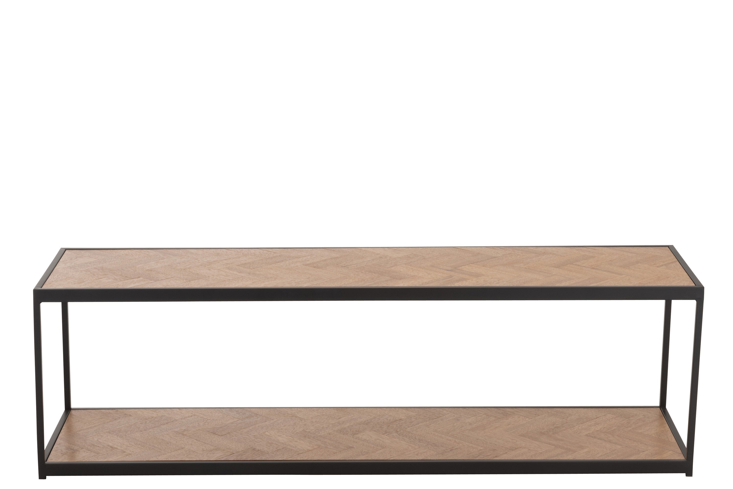 J-Line salontafel Zigzag Rechthoek - hout/metaal - naturel/zwart