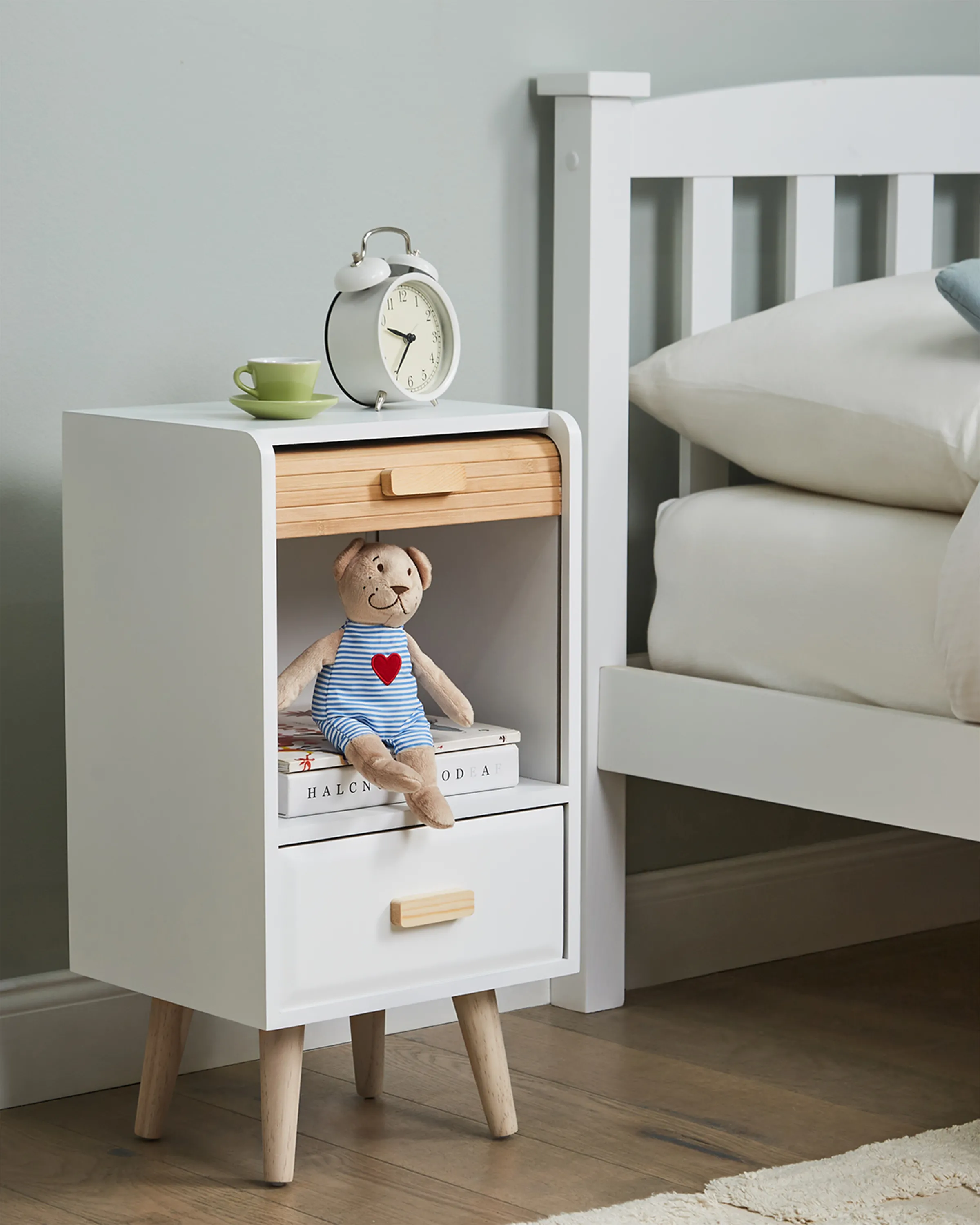 1 Drawer Bedside Table NESIKA White