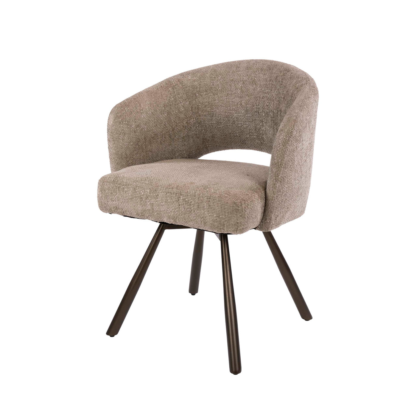 Giga Living Eetkamerstoel Salon - Zand/Bruin Cargo - Set van 2