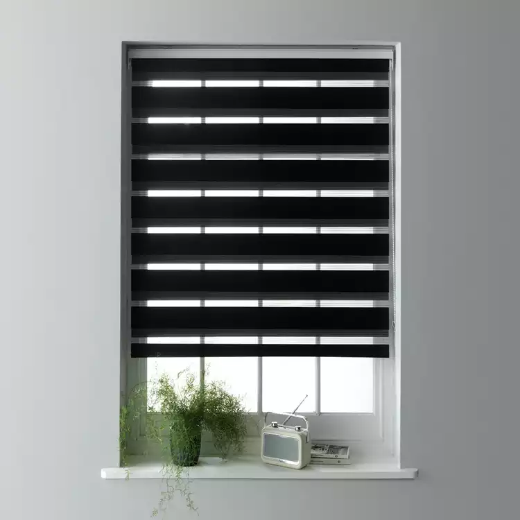 Habitat Day and Night Black Roller Blind - 90cm