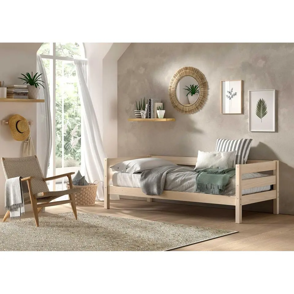 Kajuitbed Maggie - 90 x 200 - massief dennenhout - milky pine