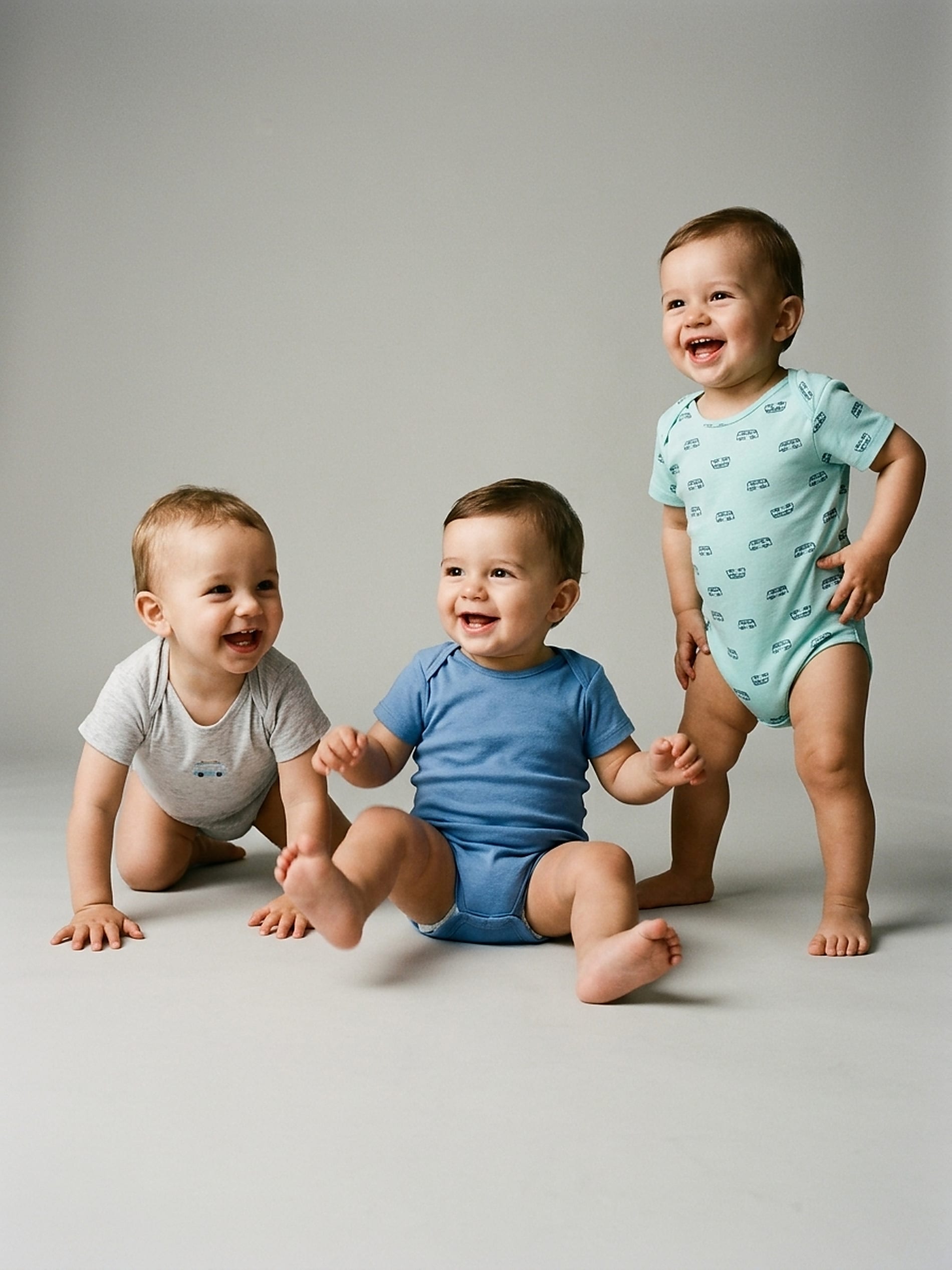 Bawełniane body z nadrukiem pojazdów 3 pack