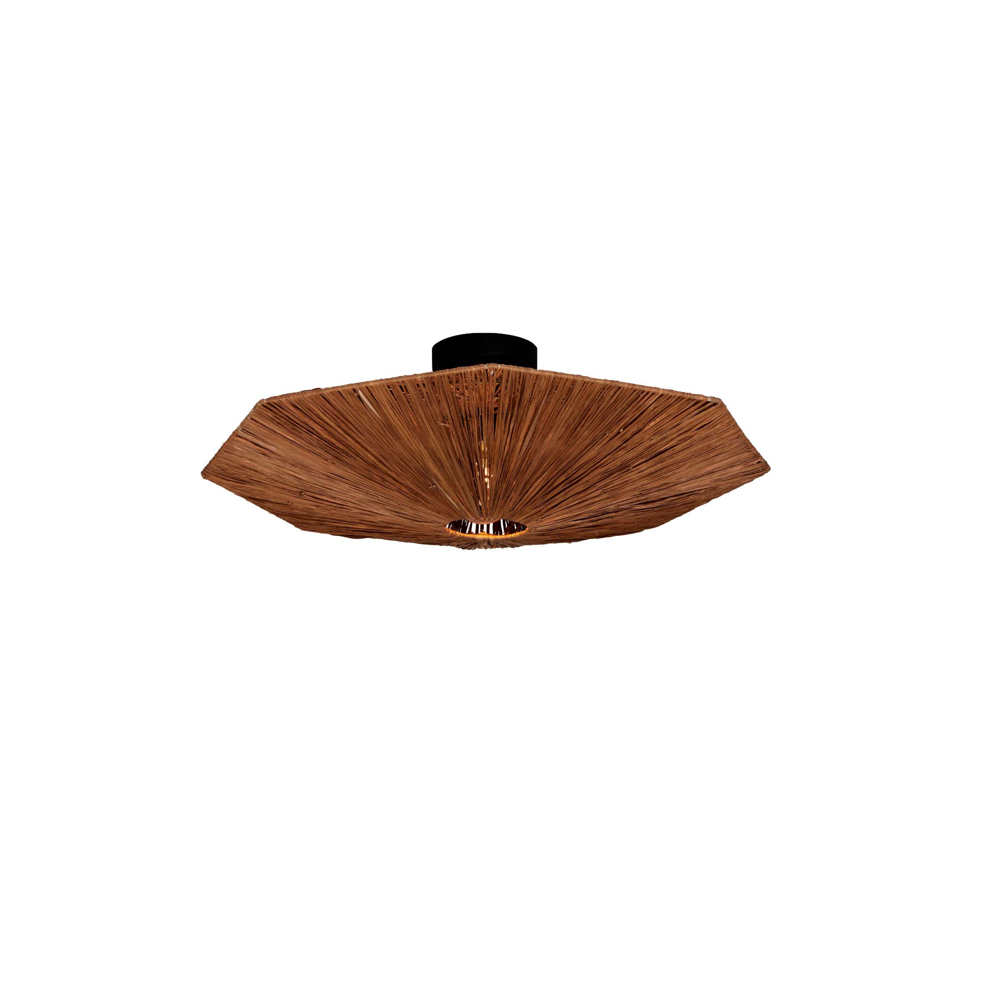 GOOD&MOJO plafonniere Panama - bruin - Ø65cm