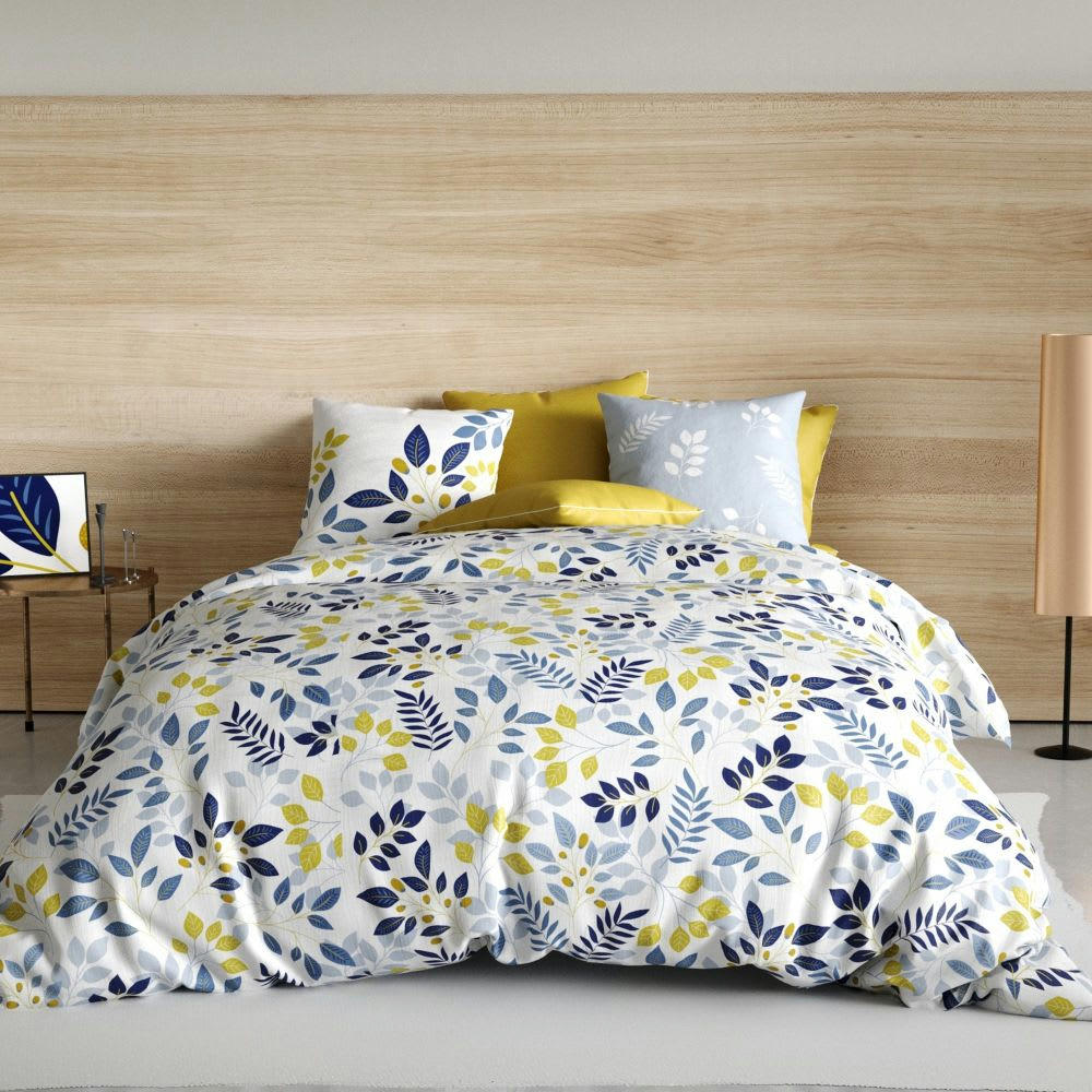 - Parure de lit 2 places coton à motifs 240x260 cm