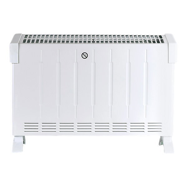 Convecteur mobile acier blanc 3 vitesses 2000W 20m²