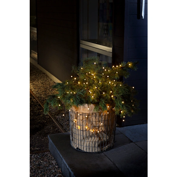 LED-Lichterkette, mit Lichtsensor, 6h und 9h Timer, 40 LED, batteriebetrieben