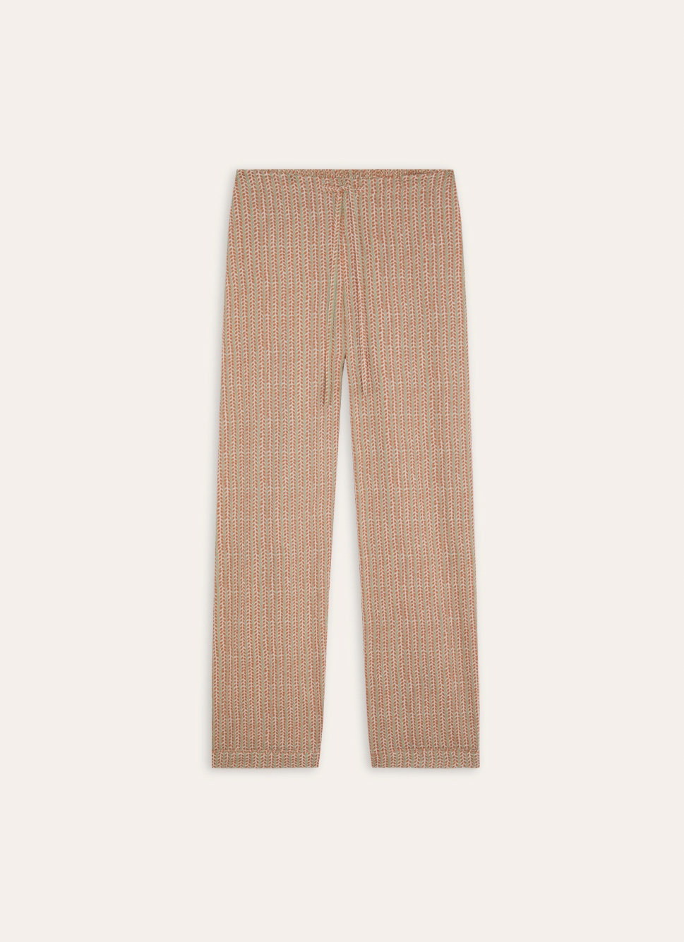 PANTALON EN VOILE DE COTON IMPRIMÉ vert