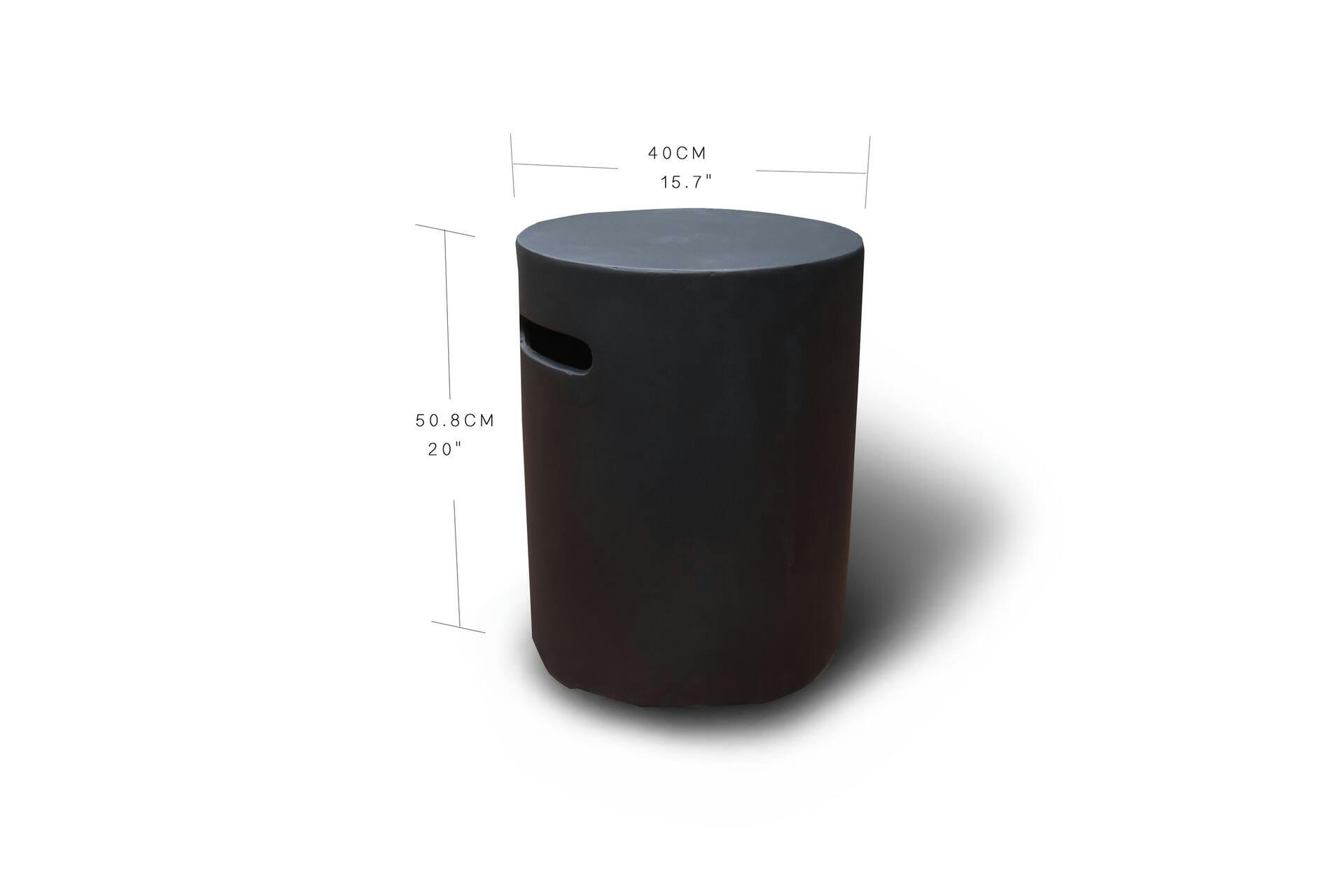 Modeno Round Propane Tank Cover, Black, 15.7 x 15.7 x 20-in