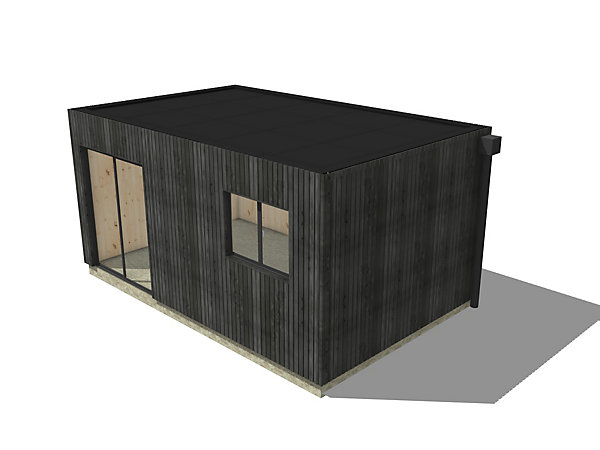 Extension maison en bois en bois 5,5 x 3,5 x 2,7 m