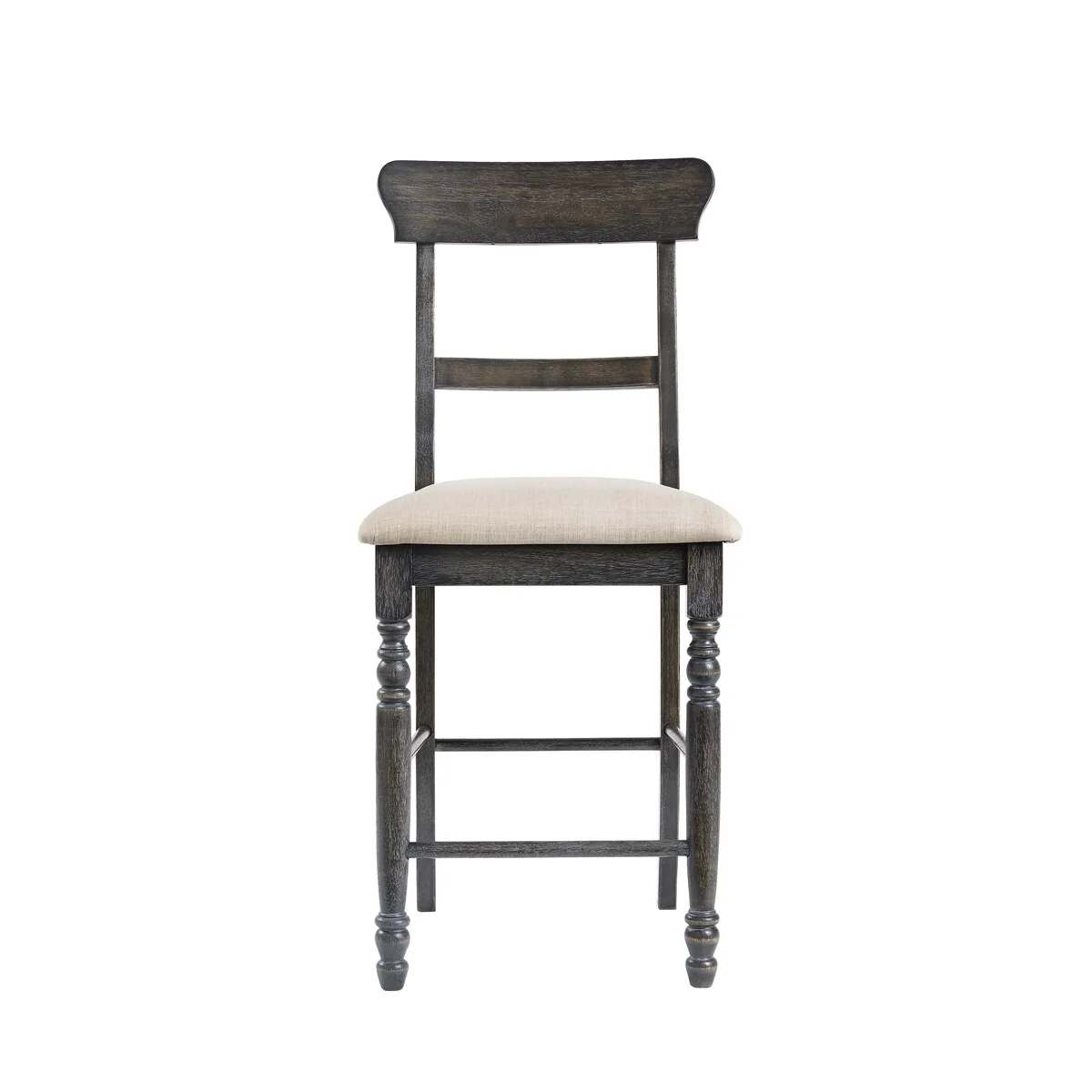 Progressive Muse Weathered Pepper Ladder-back Grey Counter Chair (2/Ctn) - counter height