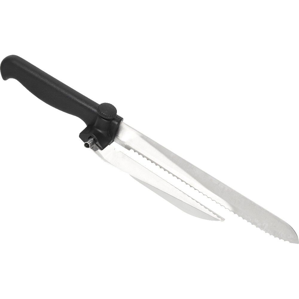 Couteau à trancher réglable noir en inox