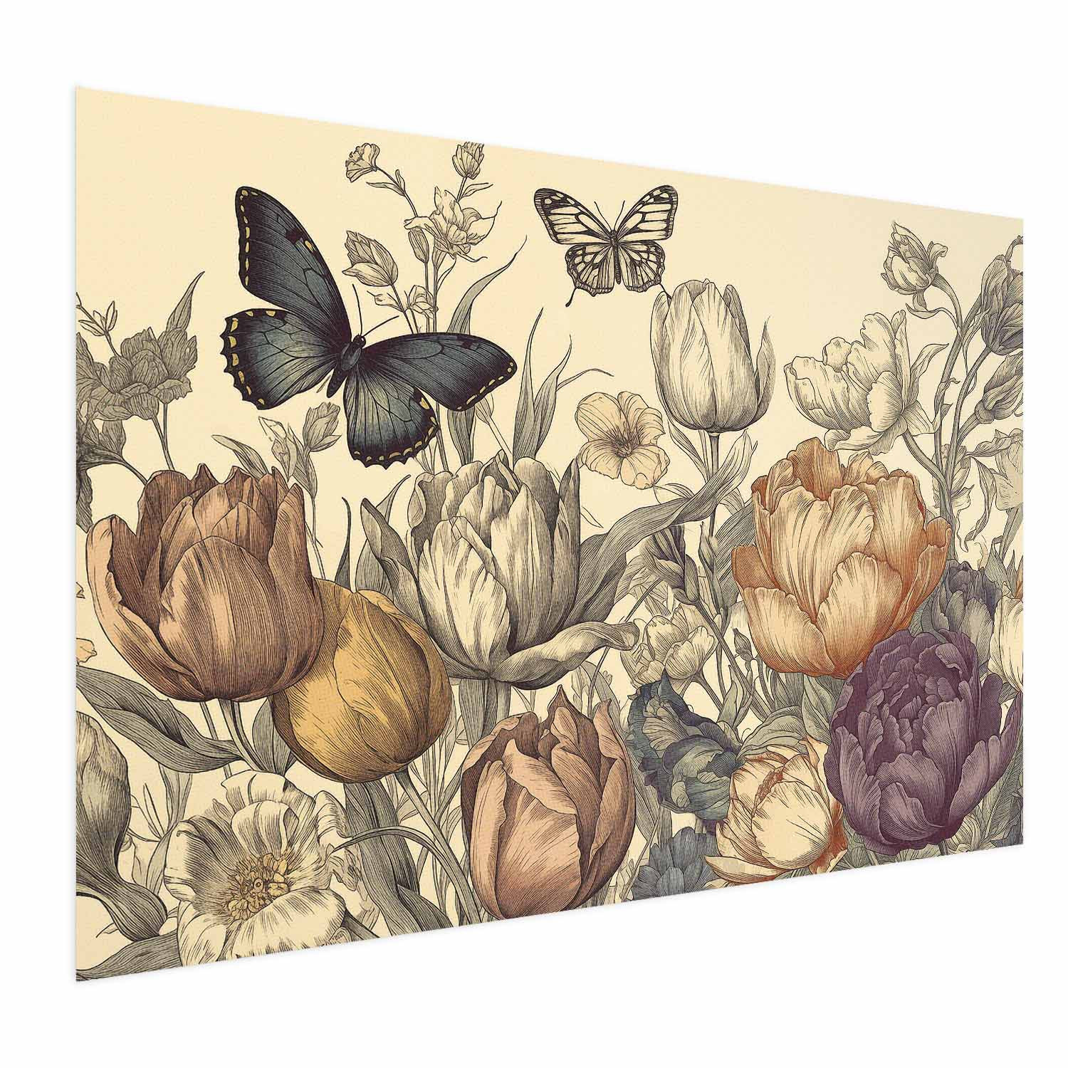 Plakat Kolorowe tulipany 30x21 cm
