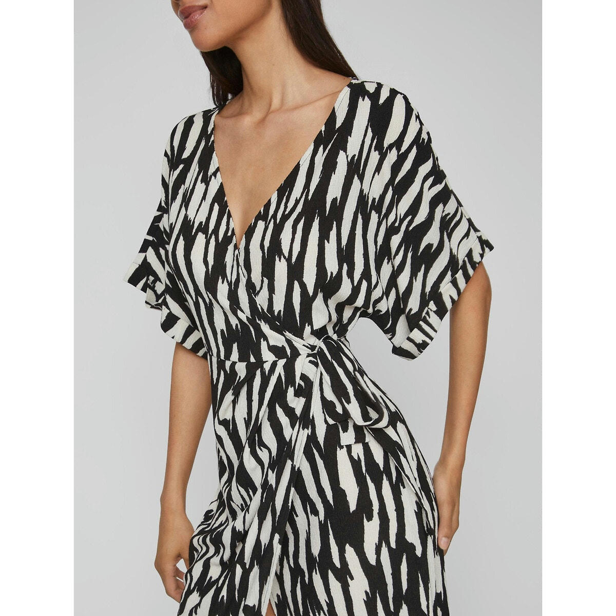 Robe midi, imprimé graphique