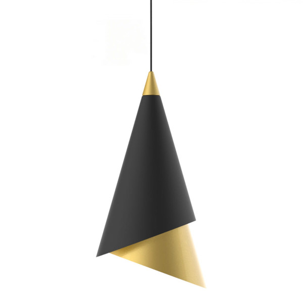 Lampa wisząca Raalto czarno-złota LED 1x13.55W Ciepła biel 469lm Italux