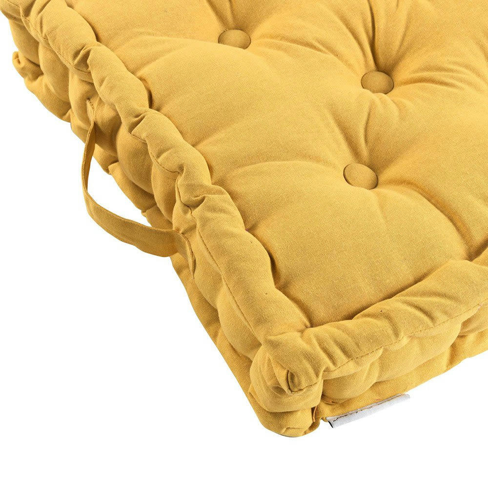 PANAMA - Coussin de sol coton miel 60x60cm
