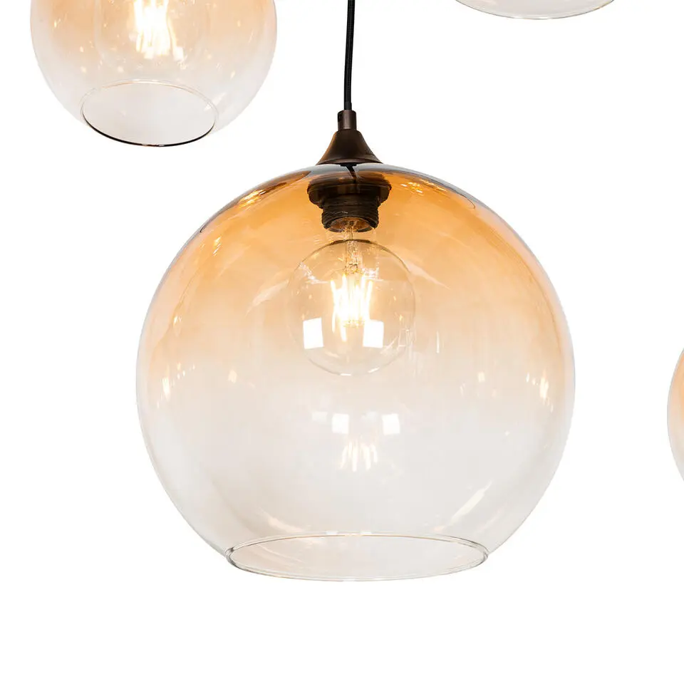 Qazqa hanglamp sandra bronskleurig e27