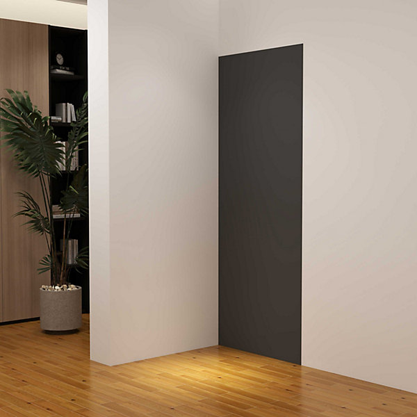 Panneau mural de douche Noir 100 x 210 cm mural aluminium avec 1 profile - étanche, durable et facile à nettoyer