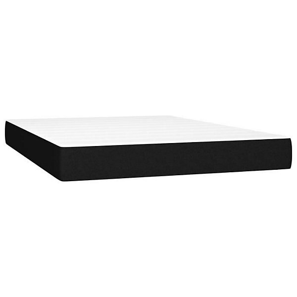 347776 vidaXL Matelas de lit à ressorts ensachés Noir 140x190 cm epaisseur 20 cm Tissu
