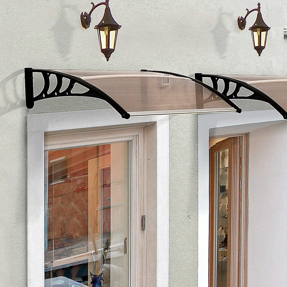 Vordach, braun, Polycarbonat (PC)