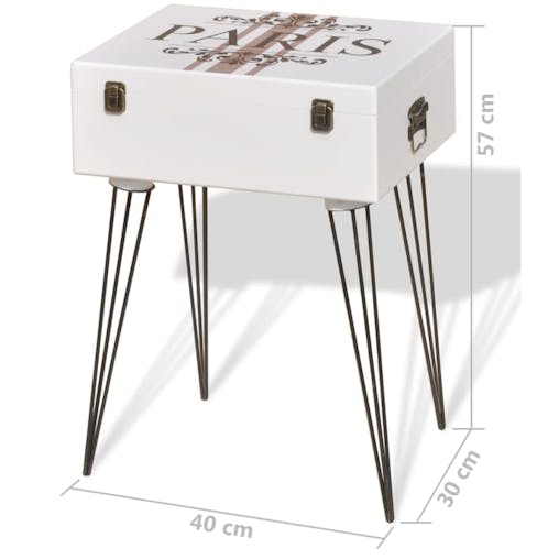 NNEVL Bedside Cabinets 2 pcs 40x30x57 cm White