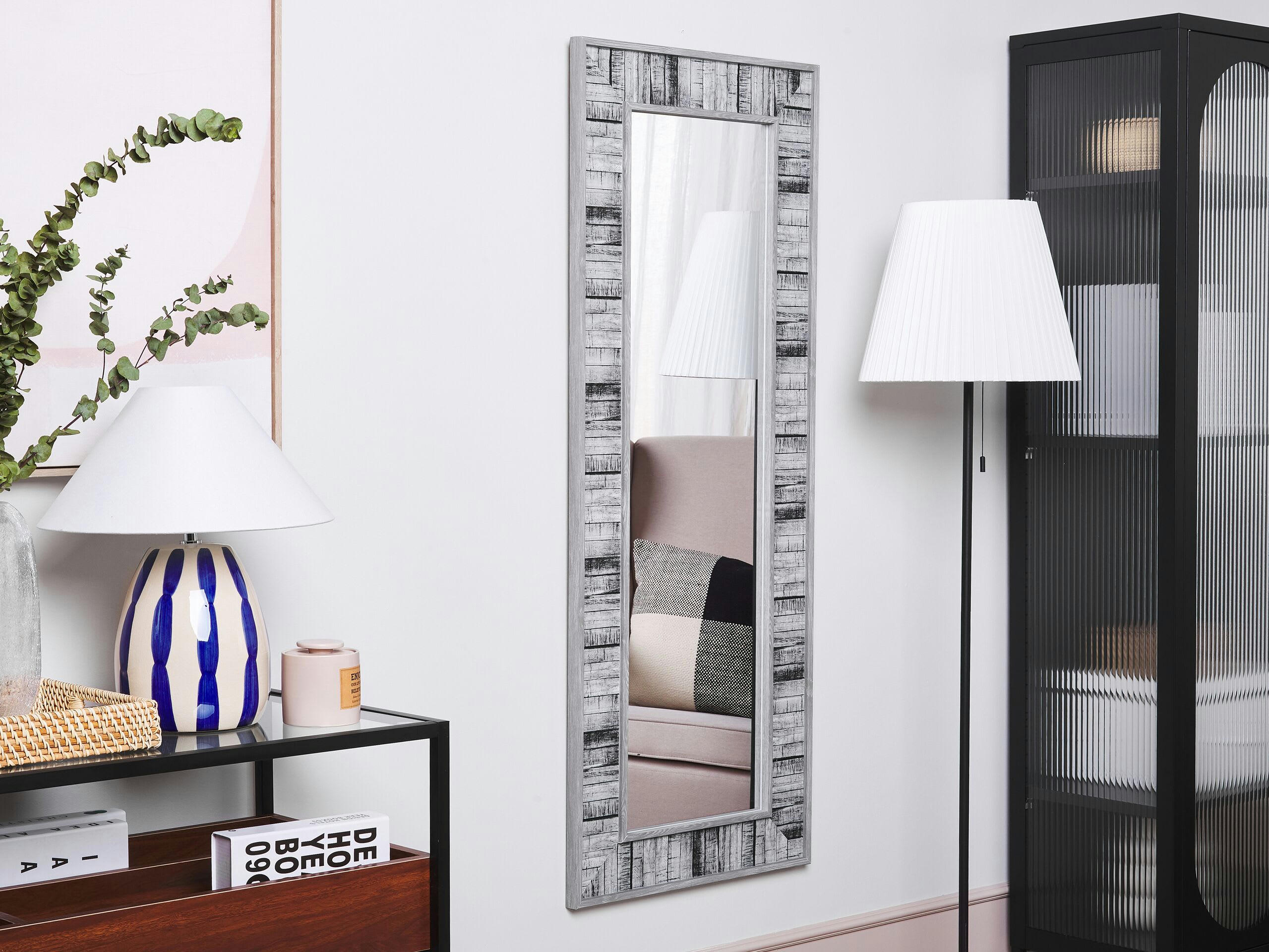 ROSNOEN - Miroir en matériaux synthétiques gris 130x50