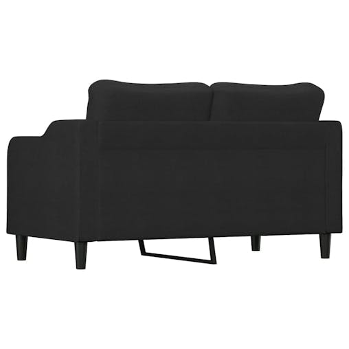 NNEVL 2-Seater Sofa Black 140 cm Fabric