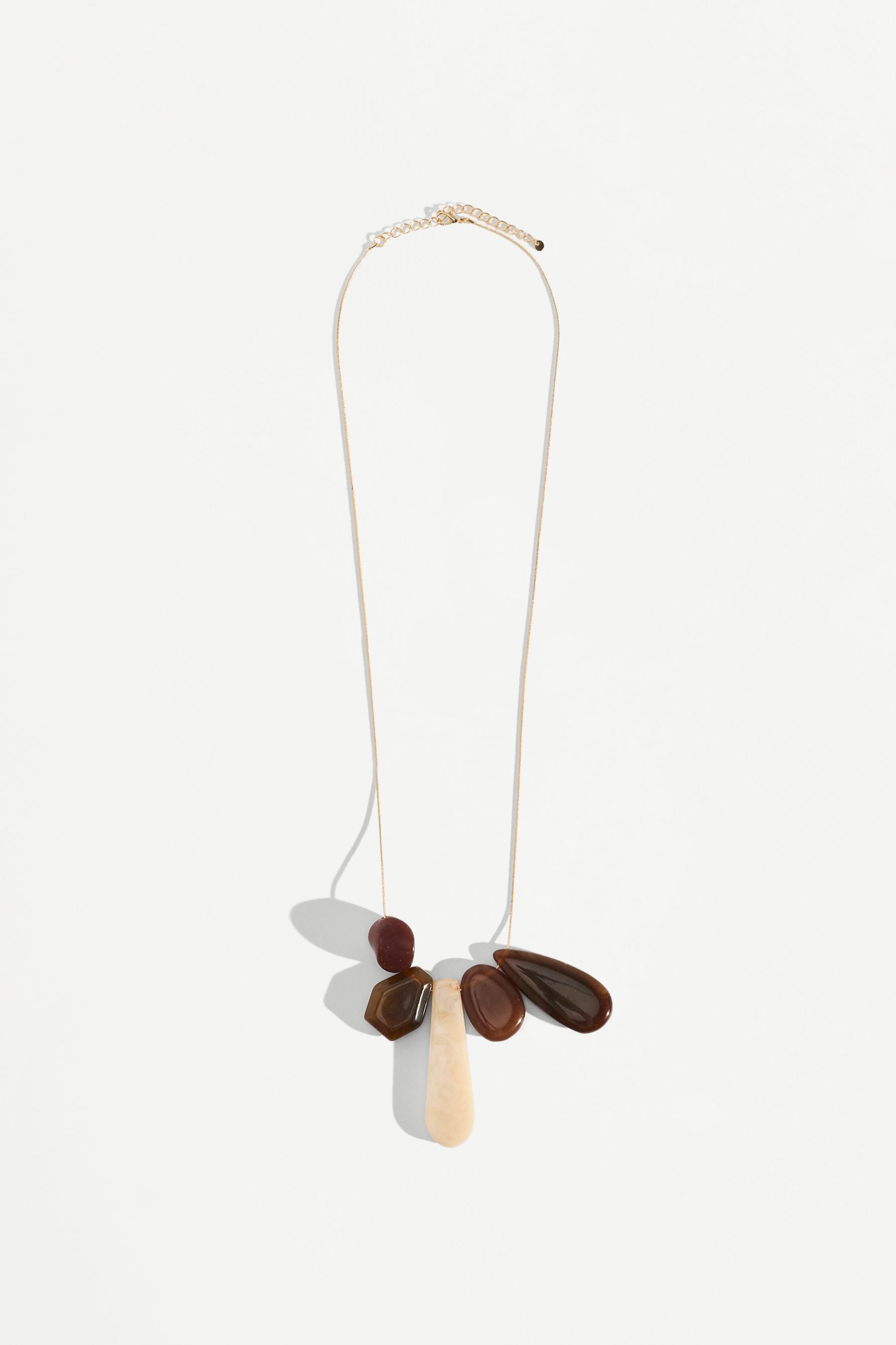 Collar largo piedras