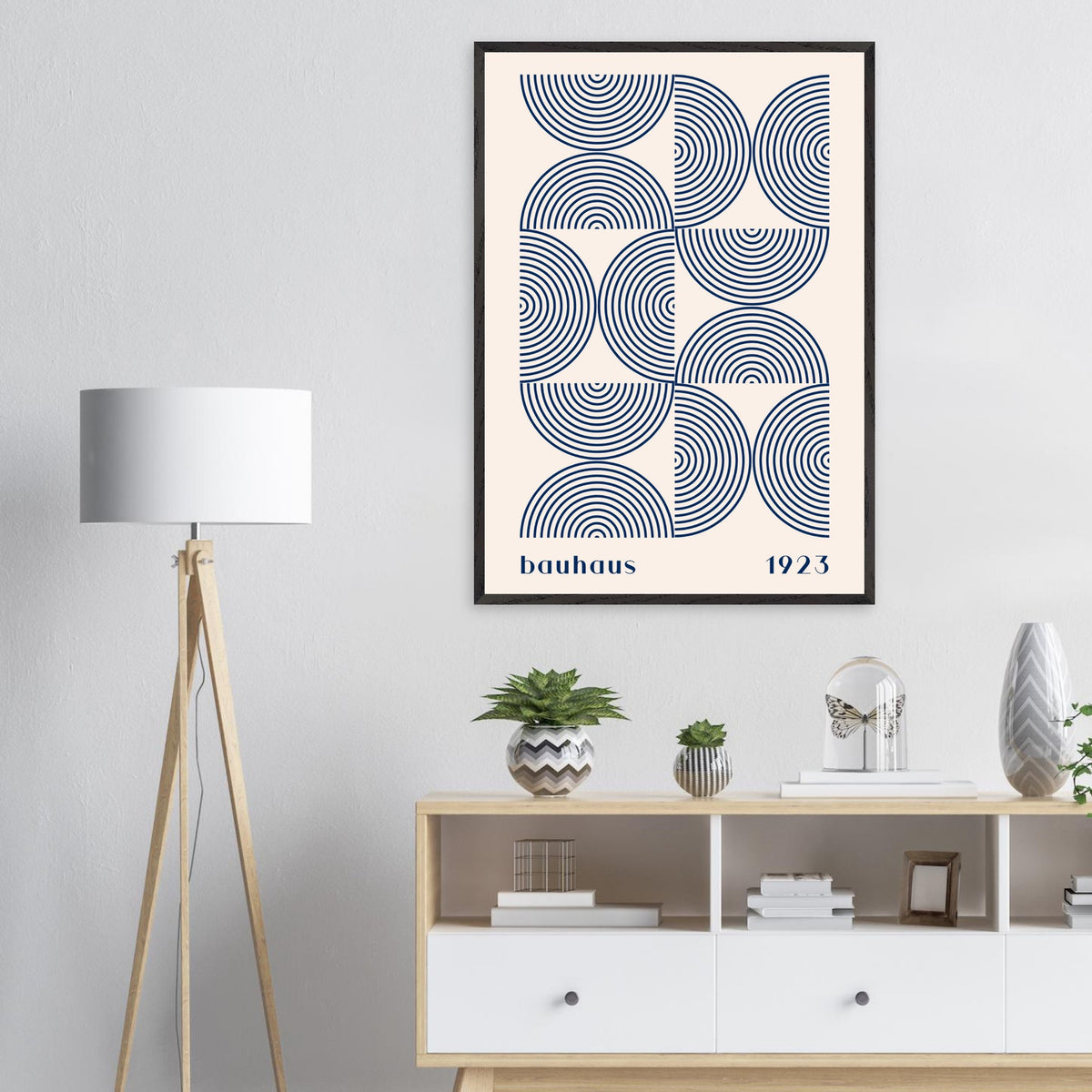 Artfulprints Poster Bauhaus - Twisted arches 1923  - 70x100 cm - Blauw