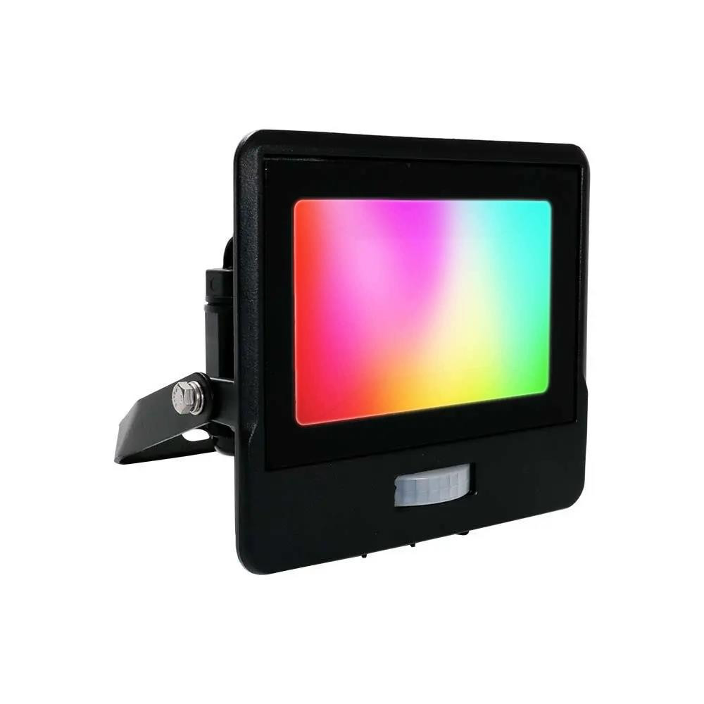 Naświetlacz halogen 5192S z czujnikiem czarny LED 20W 1500lm RGB IP65 V-TAC