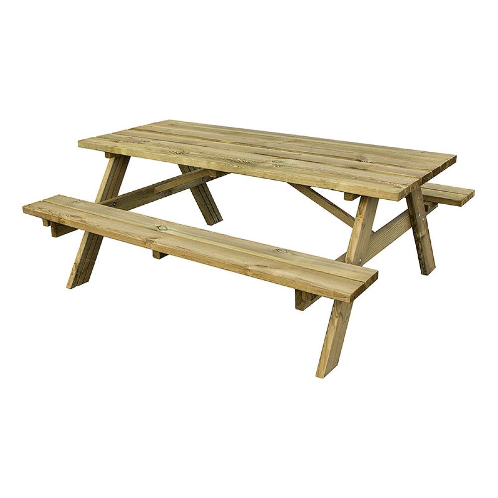 BENKESETT PLUS BORD/2 BENKER 152CM NATUR