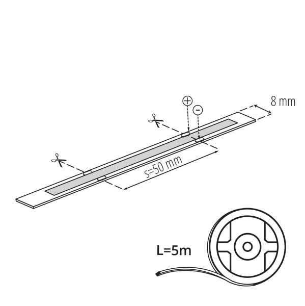 Taśma LED LL COB 10W 24 5m WW 66806 LightLogic barwa biała ciepła CRI 90 1