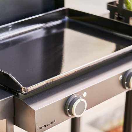 Plancha électrique Base 60 en acier noir - Forge Adour