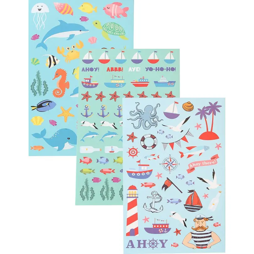 Sticker 6er-Set maritim