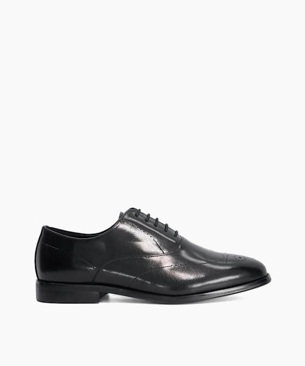 Shaay Black - Lace-Up Leather Brogues