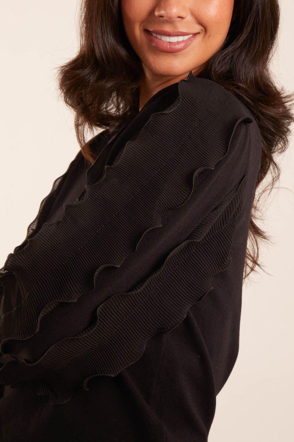 Blue Vanilla Frill Sleeved Jumper