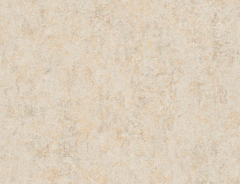Vliestapete Putzoptik Beige, Gold