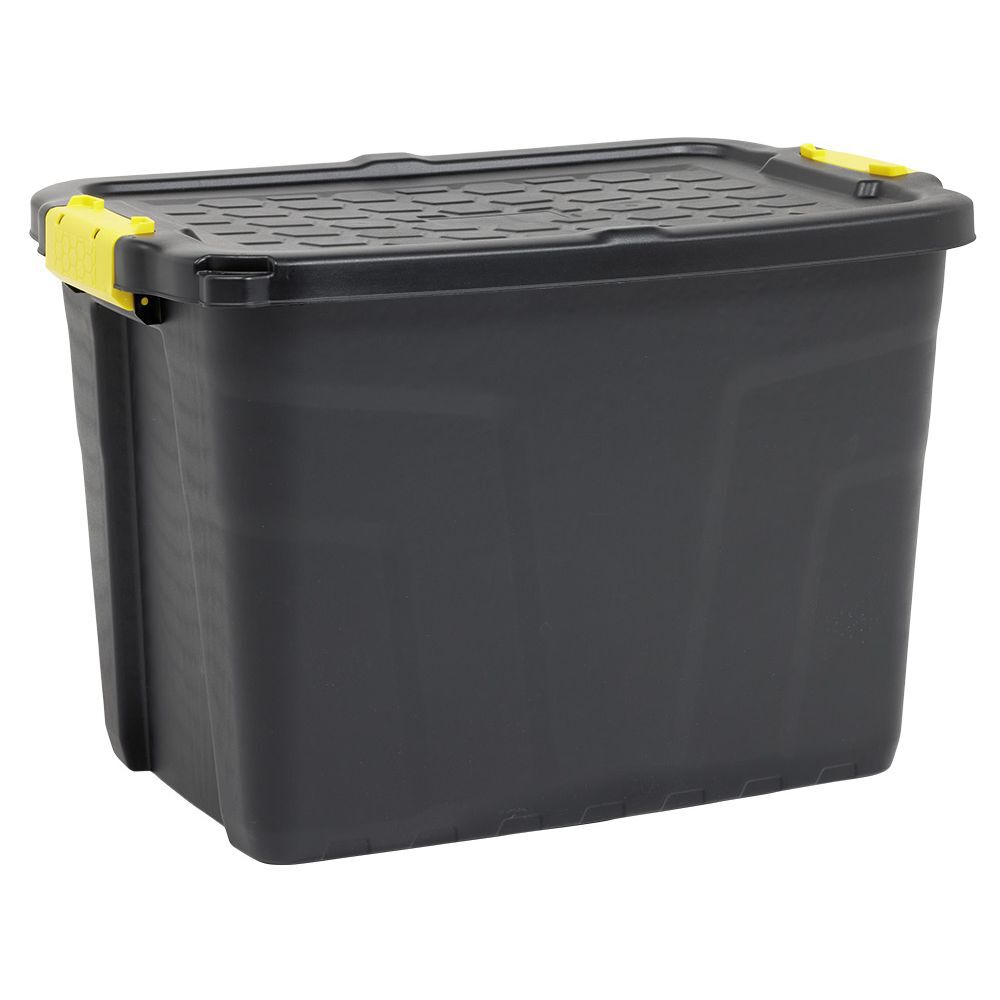 Box de rangement brico noir 60L