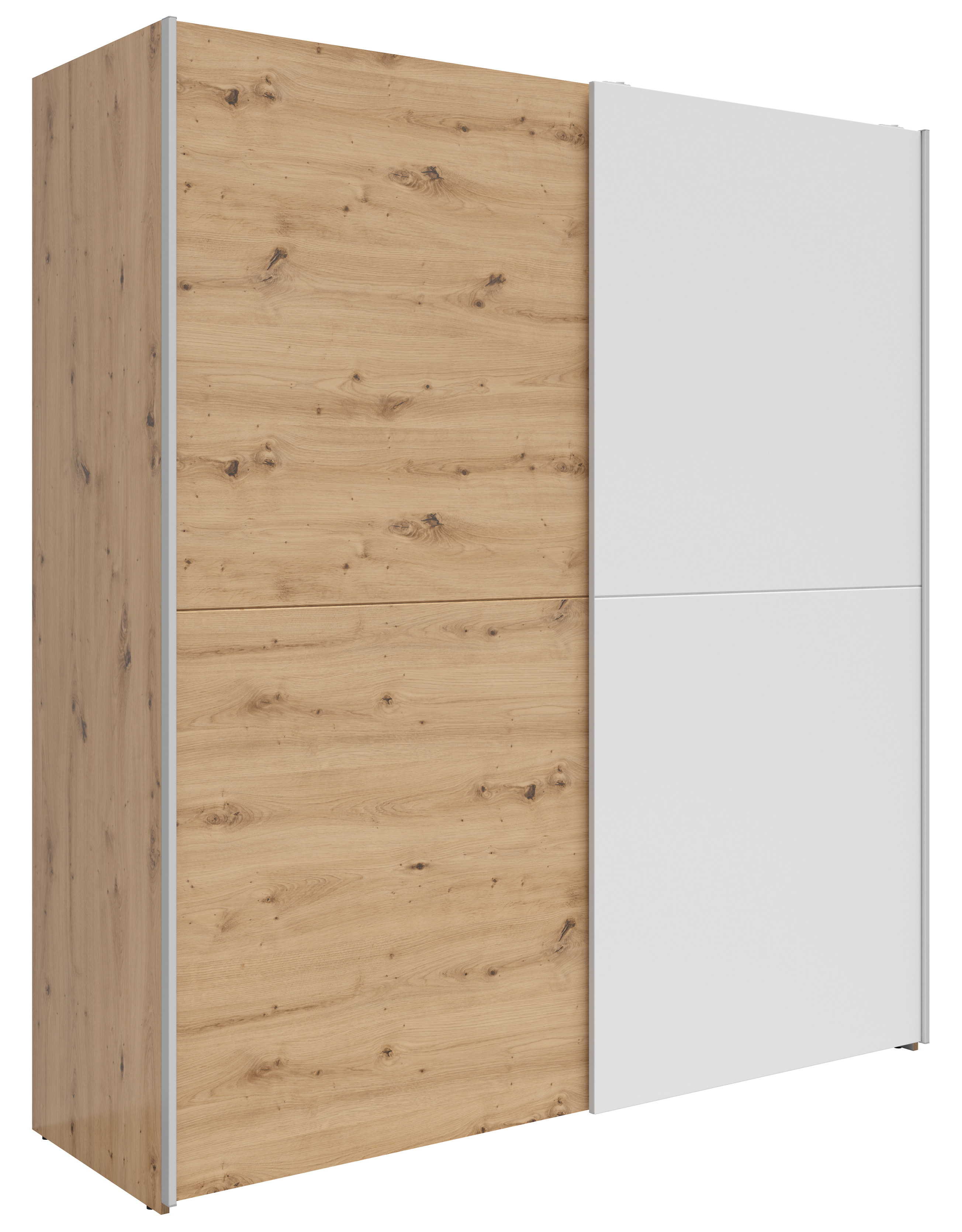 Szafa przesuwna Time 2 170 cm dąb artisan/biały