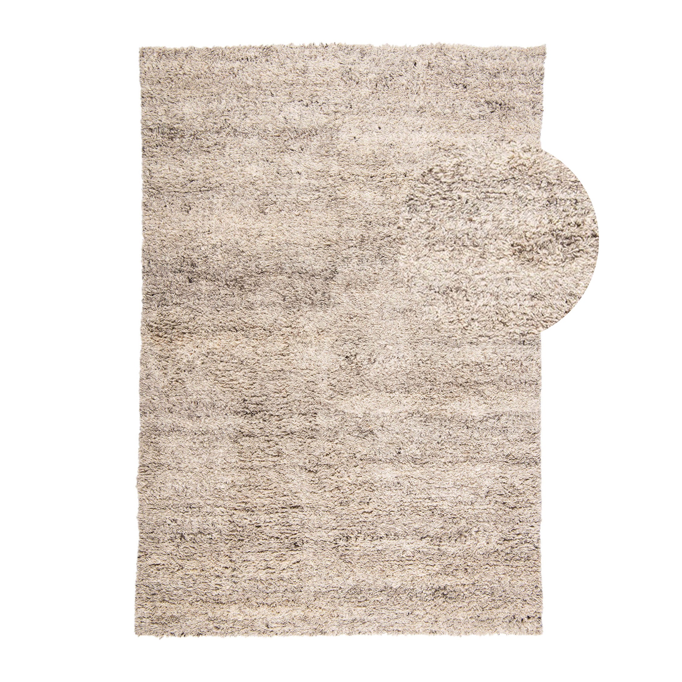 by fonQ Fluffy Wollen Vloerkleed 160 x 230 cm - Ivoor