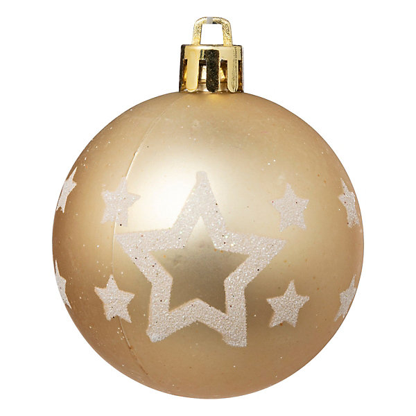 Boules de Noël Colorama de Noël lot de 25 en plastique D6cm or blanc - Atmosphera