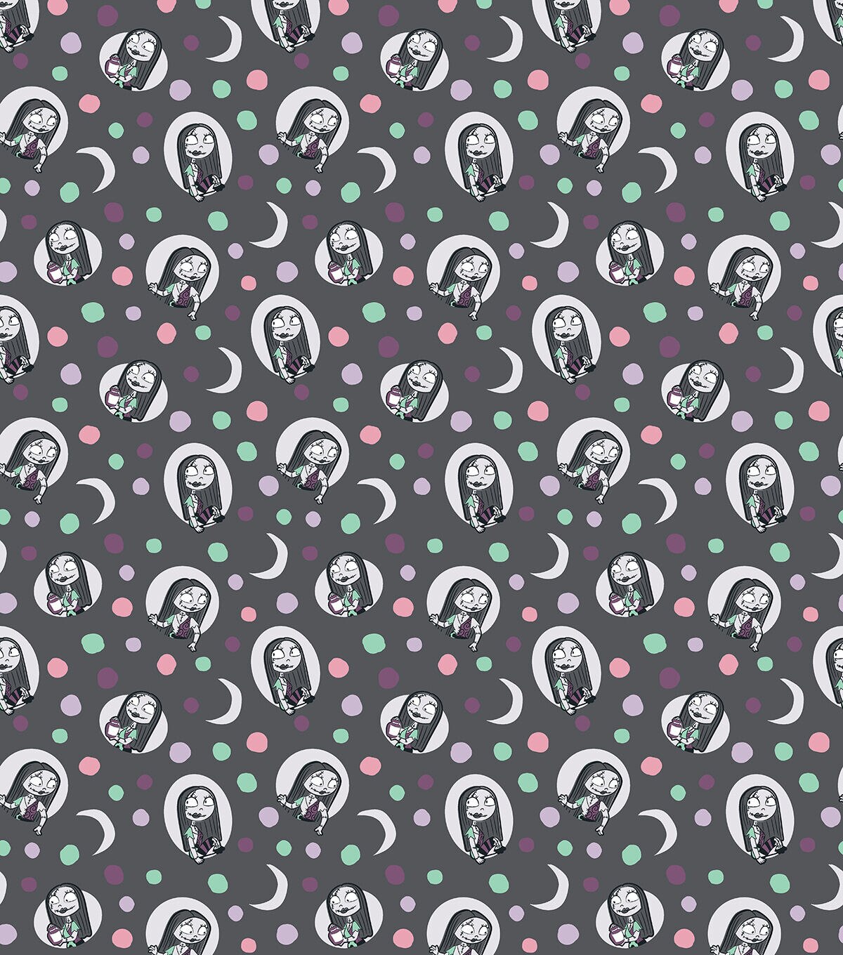 Sally Badges & Dots Nightmare Before Christmas Baby Cotton Fabric