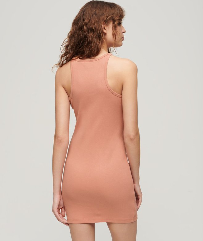 Embroidered Rib Racer Dress